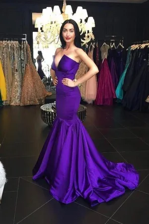 2024 New Arrival Evening Dresses Mermaid Satin PQJDAZAP