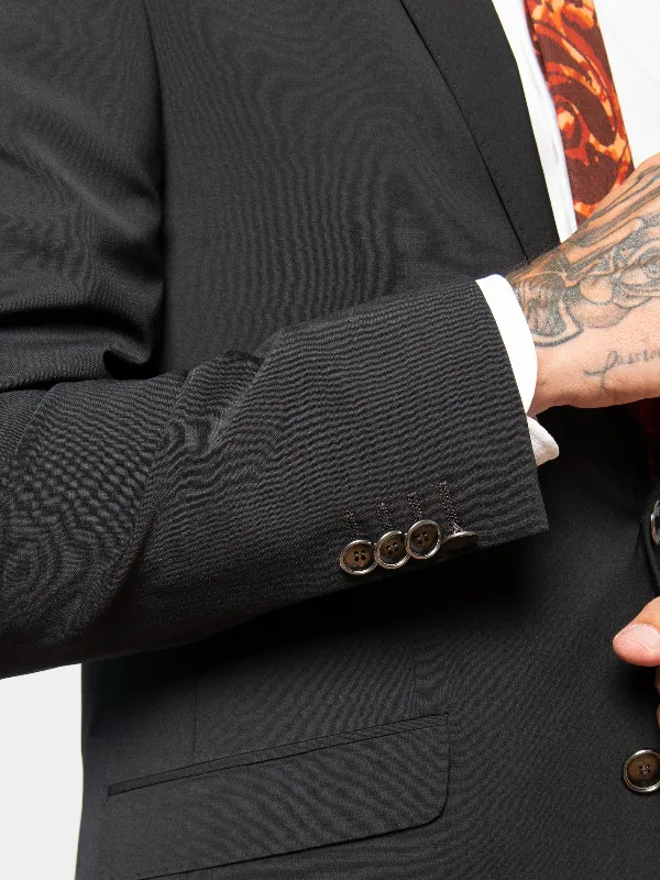 2BLIND2C Wool Black Suit Jacket