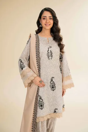 3 Piece - Printed Embroidered Suit - 42501360