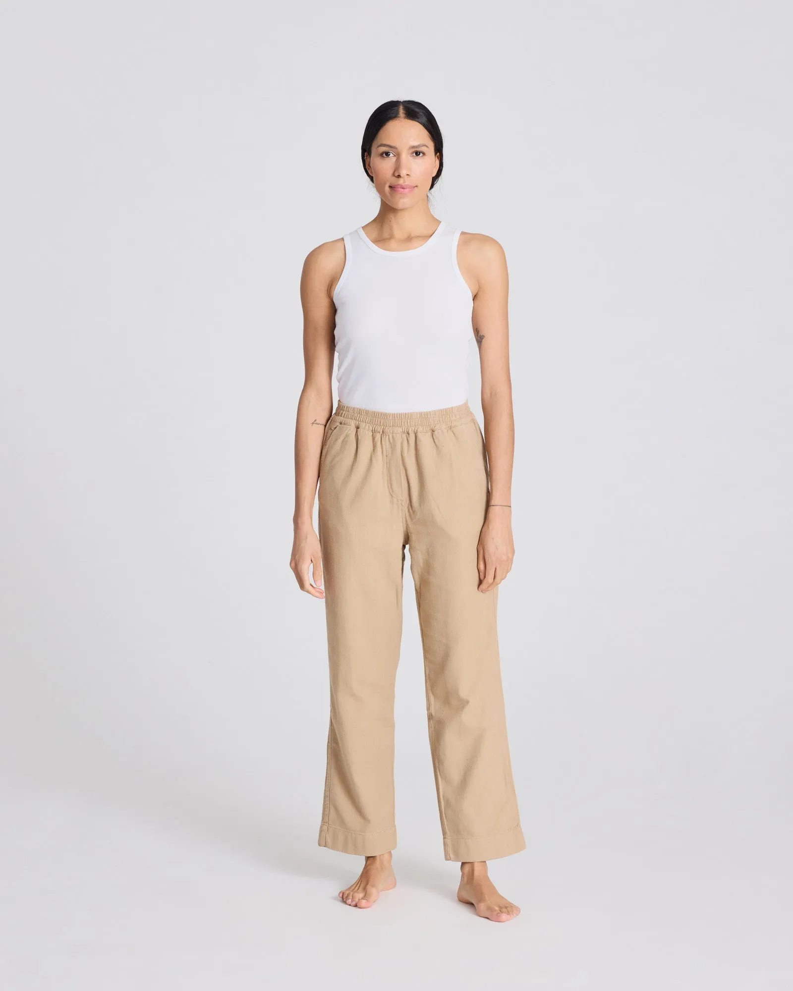 Alice Cotton Pant - Chinchilla