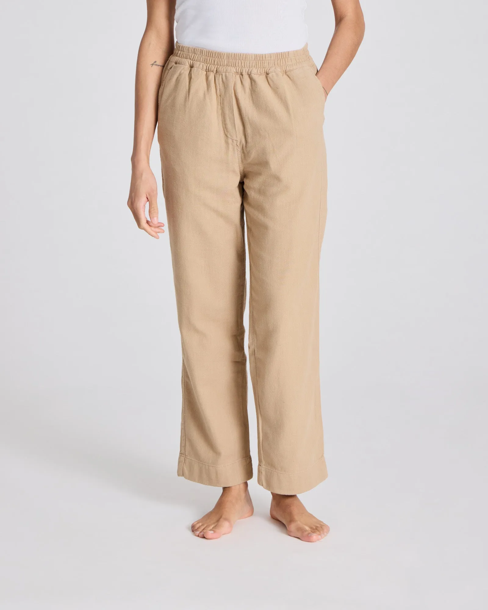 Alice Cotton Pant - Chinchilla