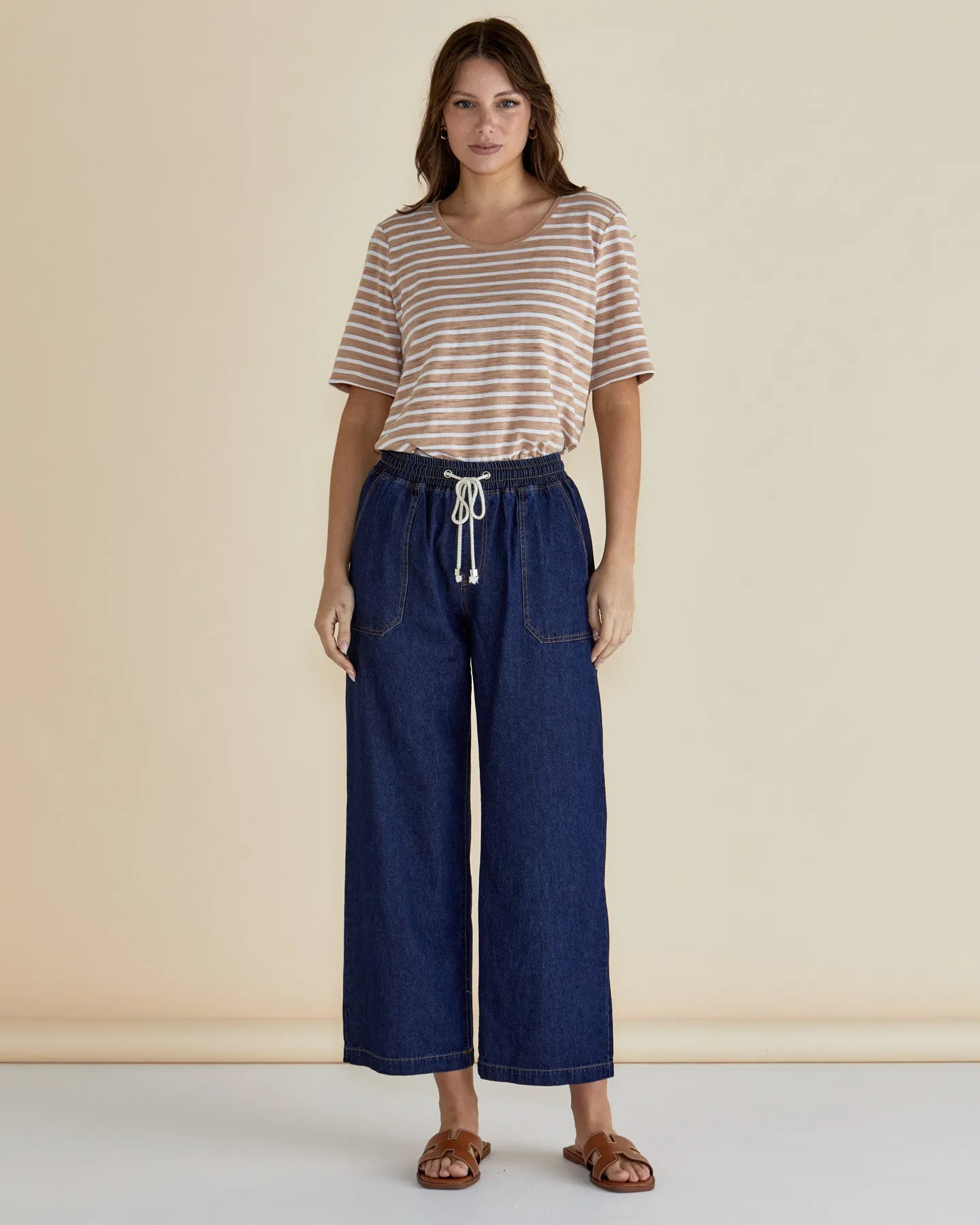 Betty Basic Drapey Denim Jogger BB8359 - Sapphire