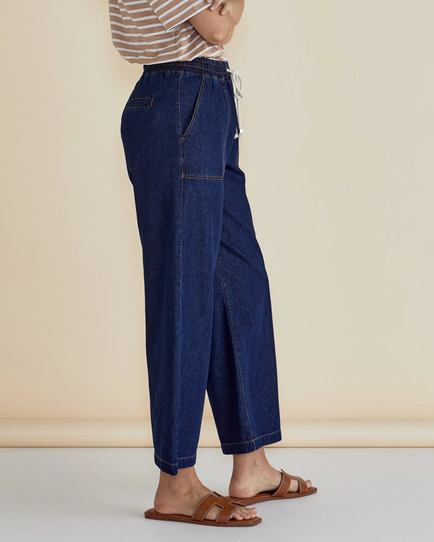 Betty Basic Drapey Denim Jogger BB8359 - Sapphire