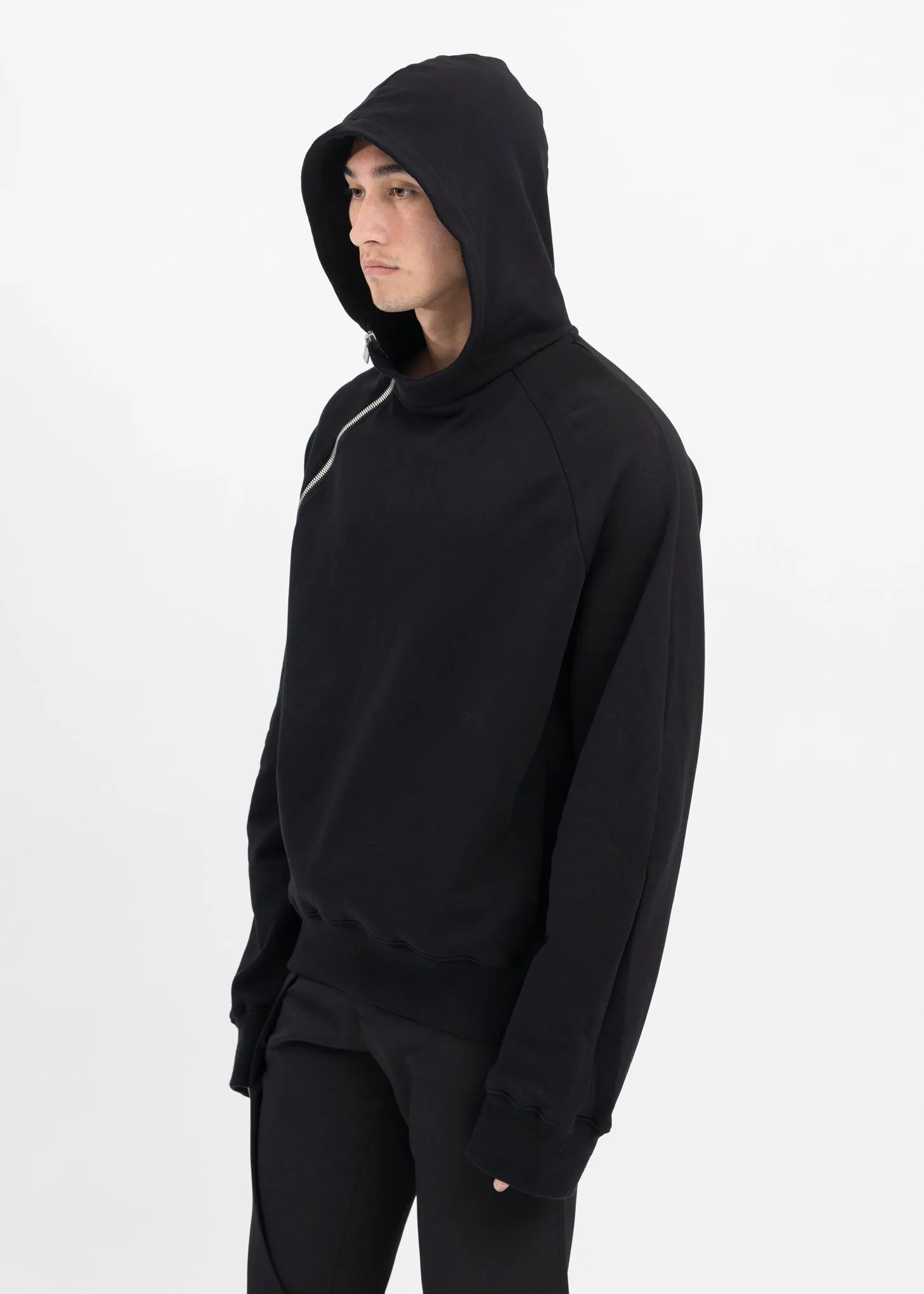 BLACK SEQUENCE ZIP HOODIE