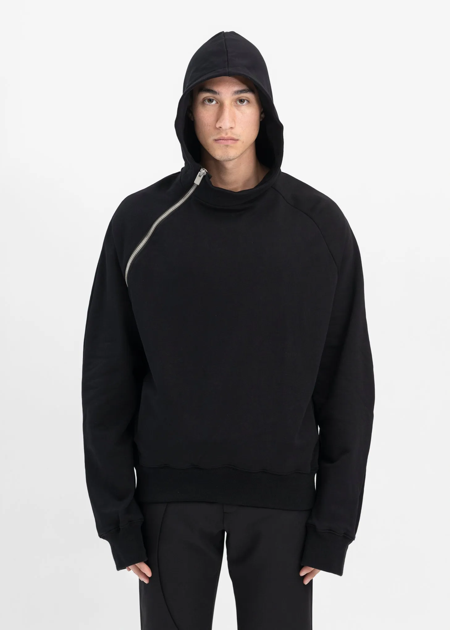BLACK SEQUENCE ZIP HOODIE