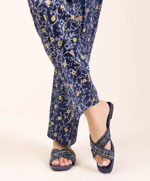 Block Printed Straight Pants