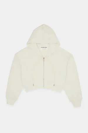 Boston Crop Hoodie - Bone