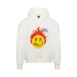 Burning Head Hoodie in White