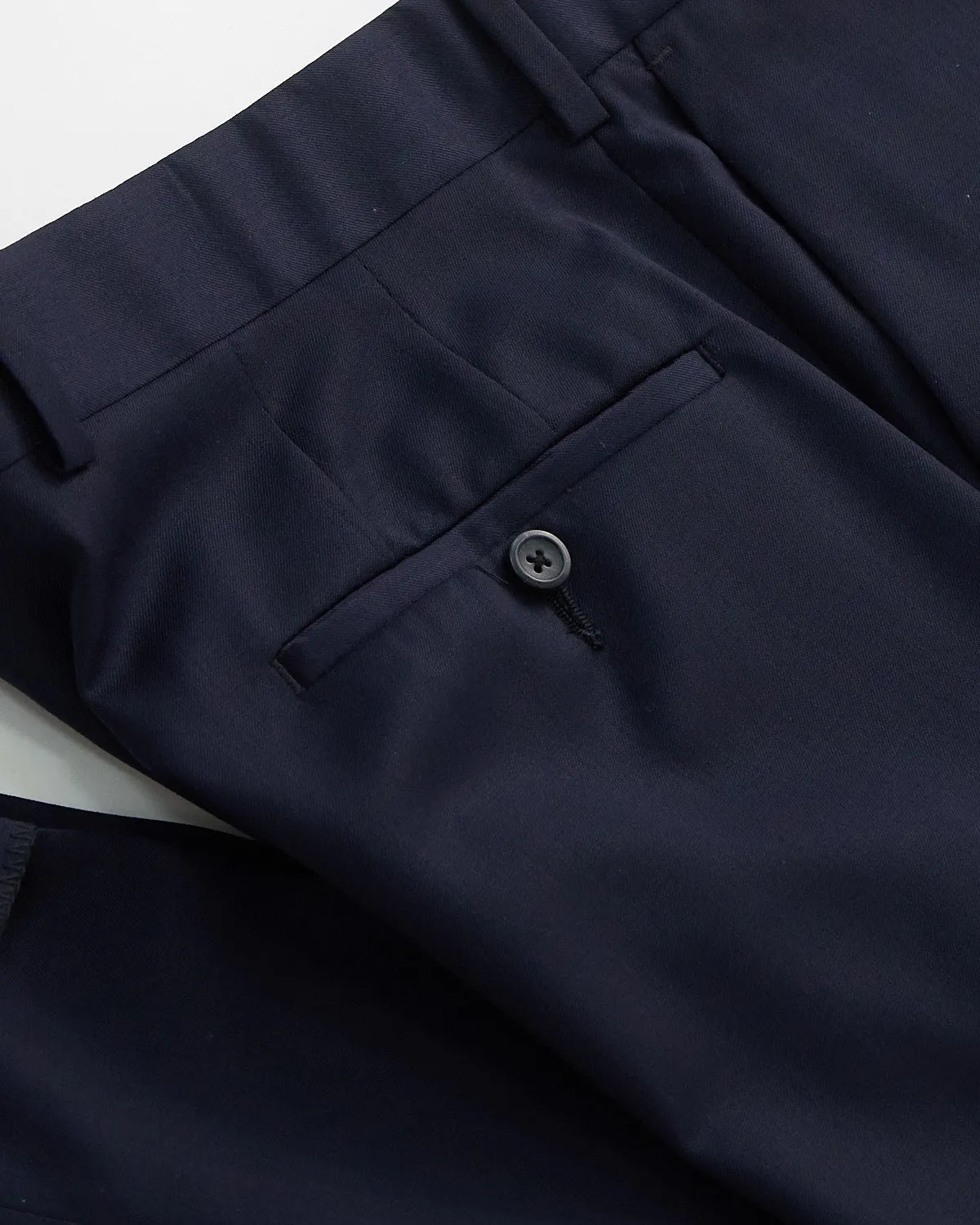 'Cade' Super 100S Navy Wool Pants