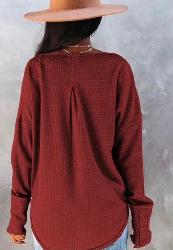 Can't Fight My Feelings Pullover (Burgundy)