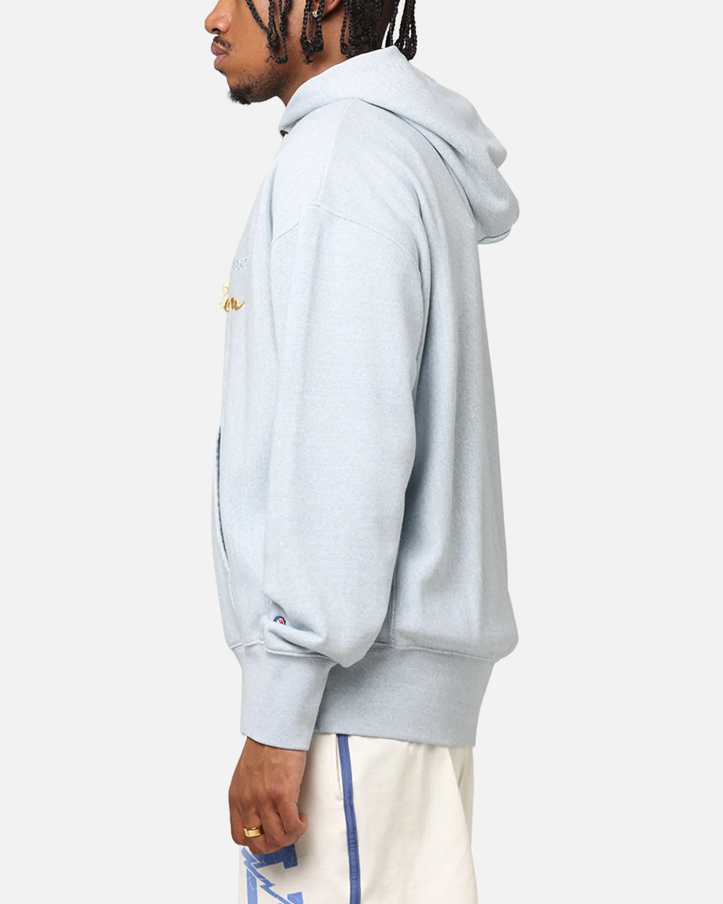 Champion Vintage Logo Sweatshirt Hoodie Oxford Grey Heather