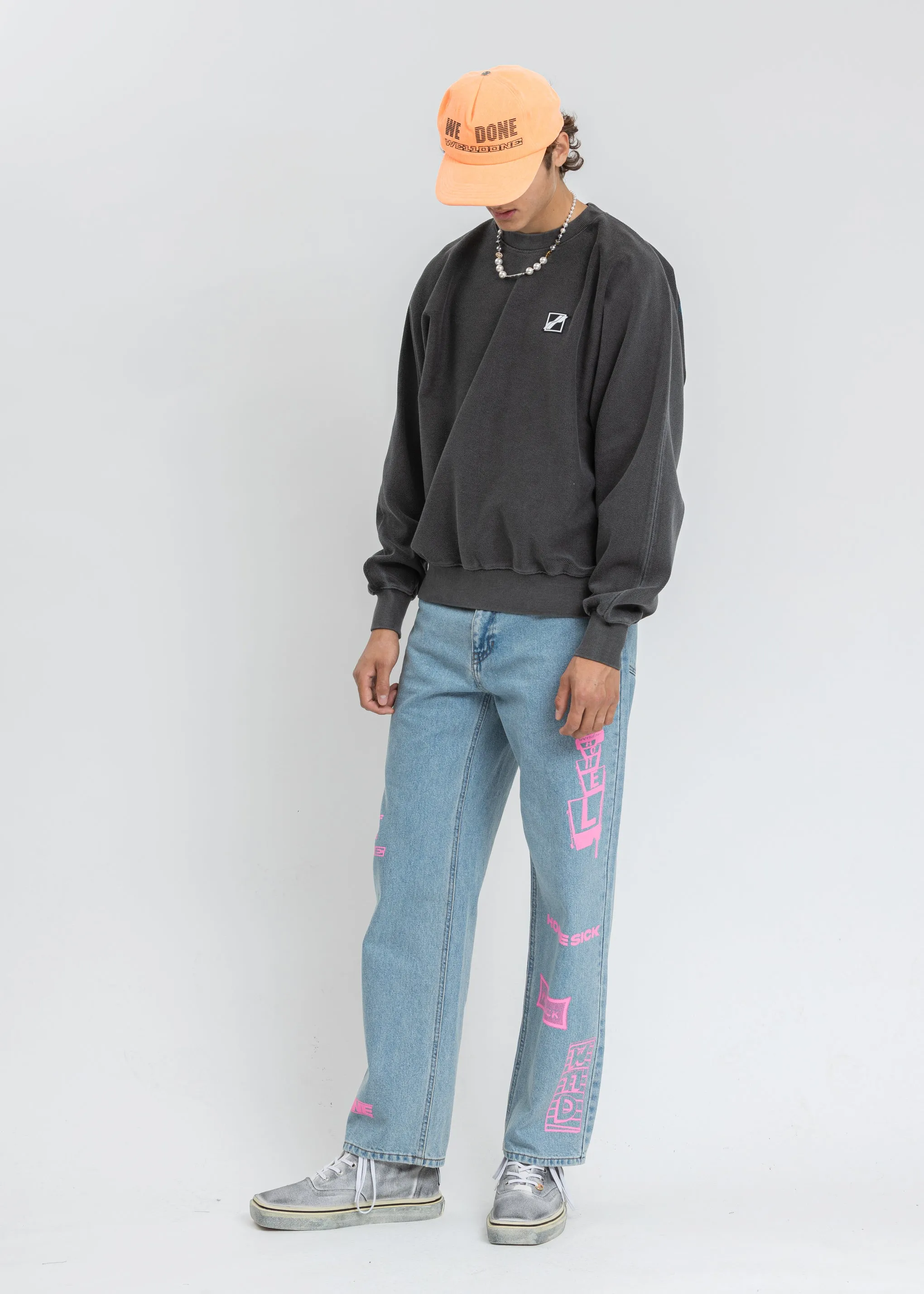 Charcoal Big Lettering Sweater