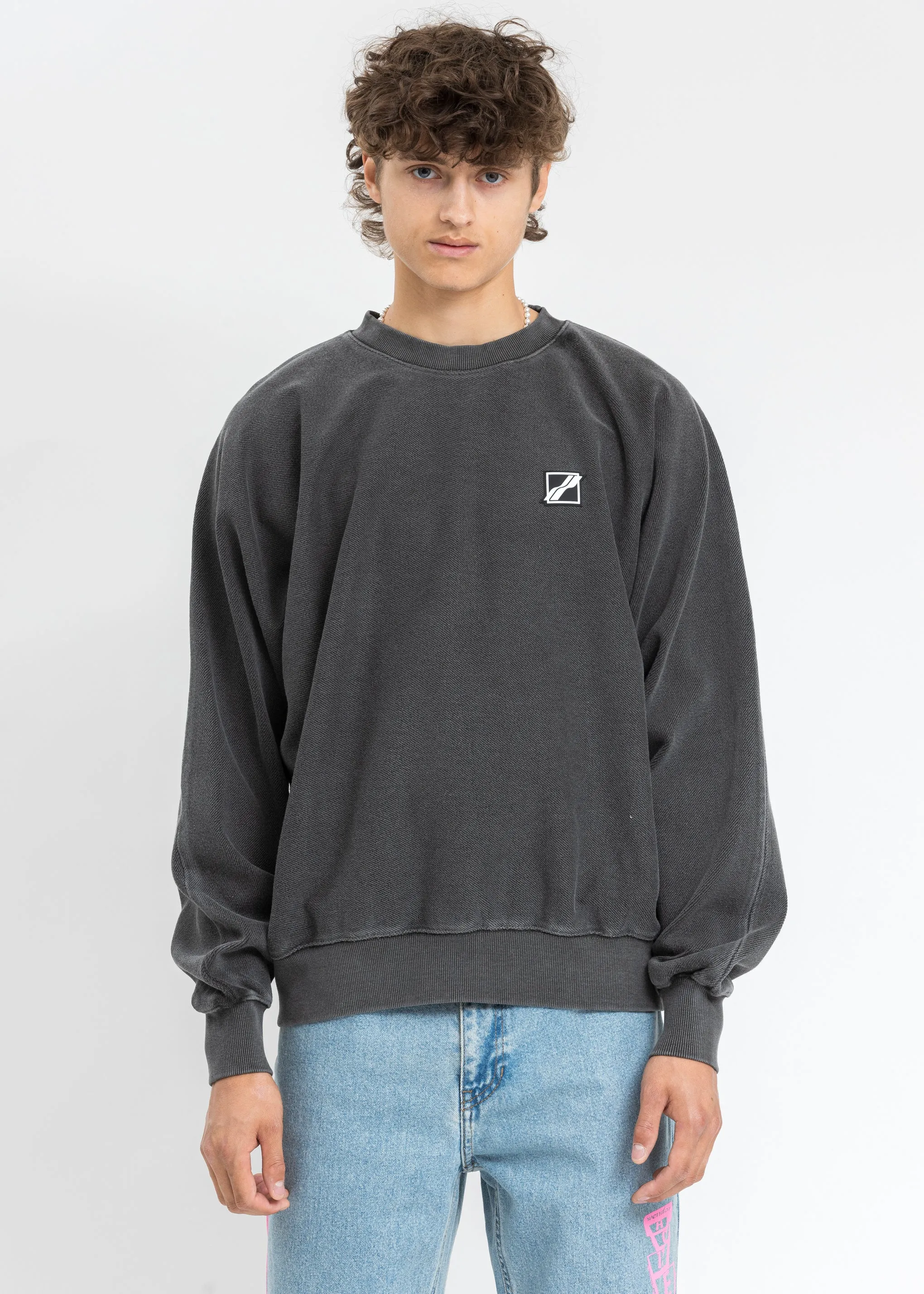 Charcoal Big Lettering Sweater