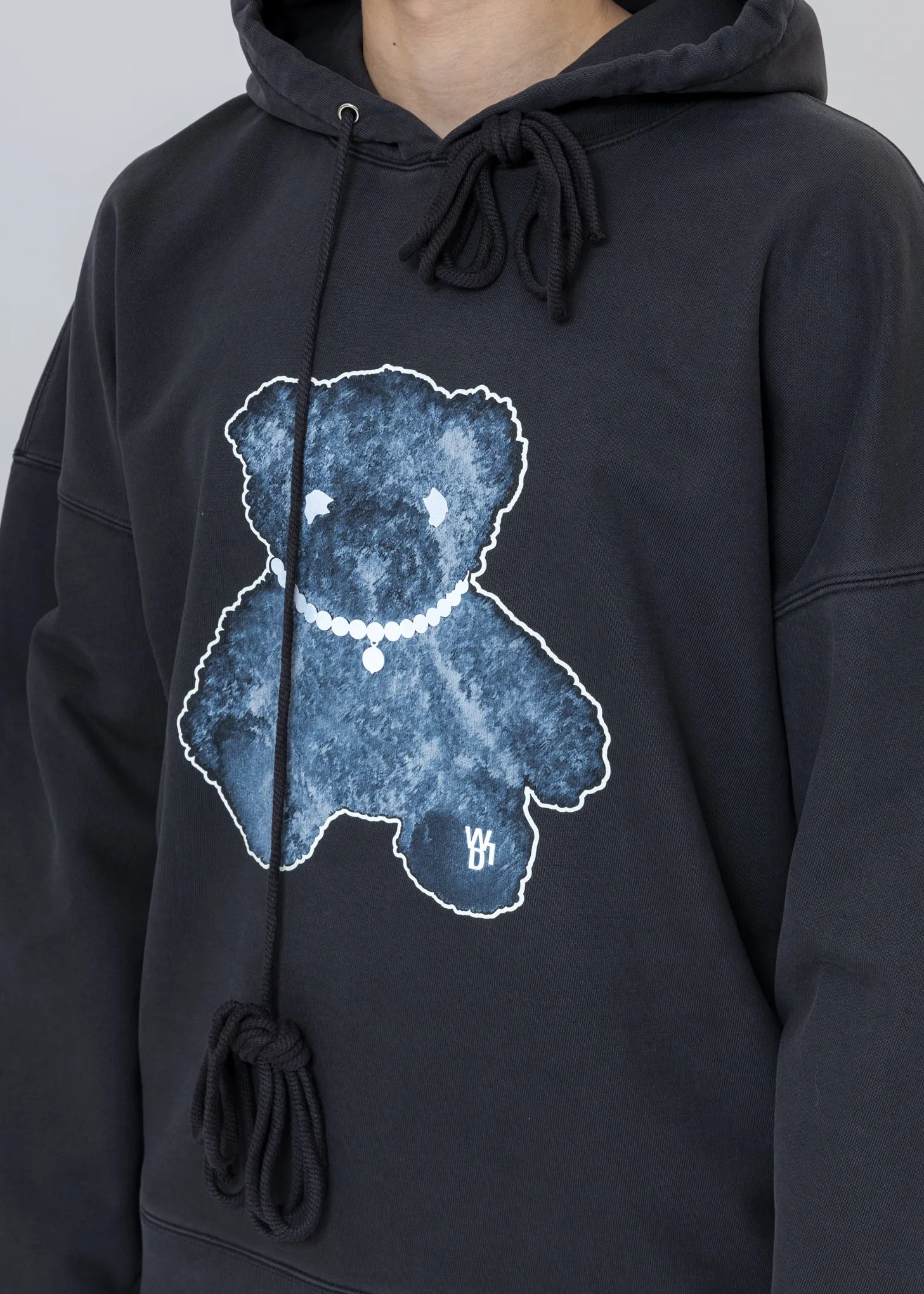 Charcoal Pearl Necklace Teddy Hoodie (Reflect)