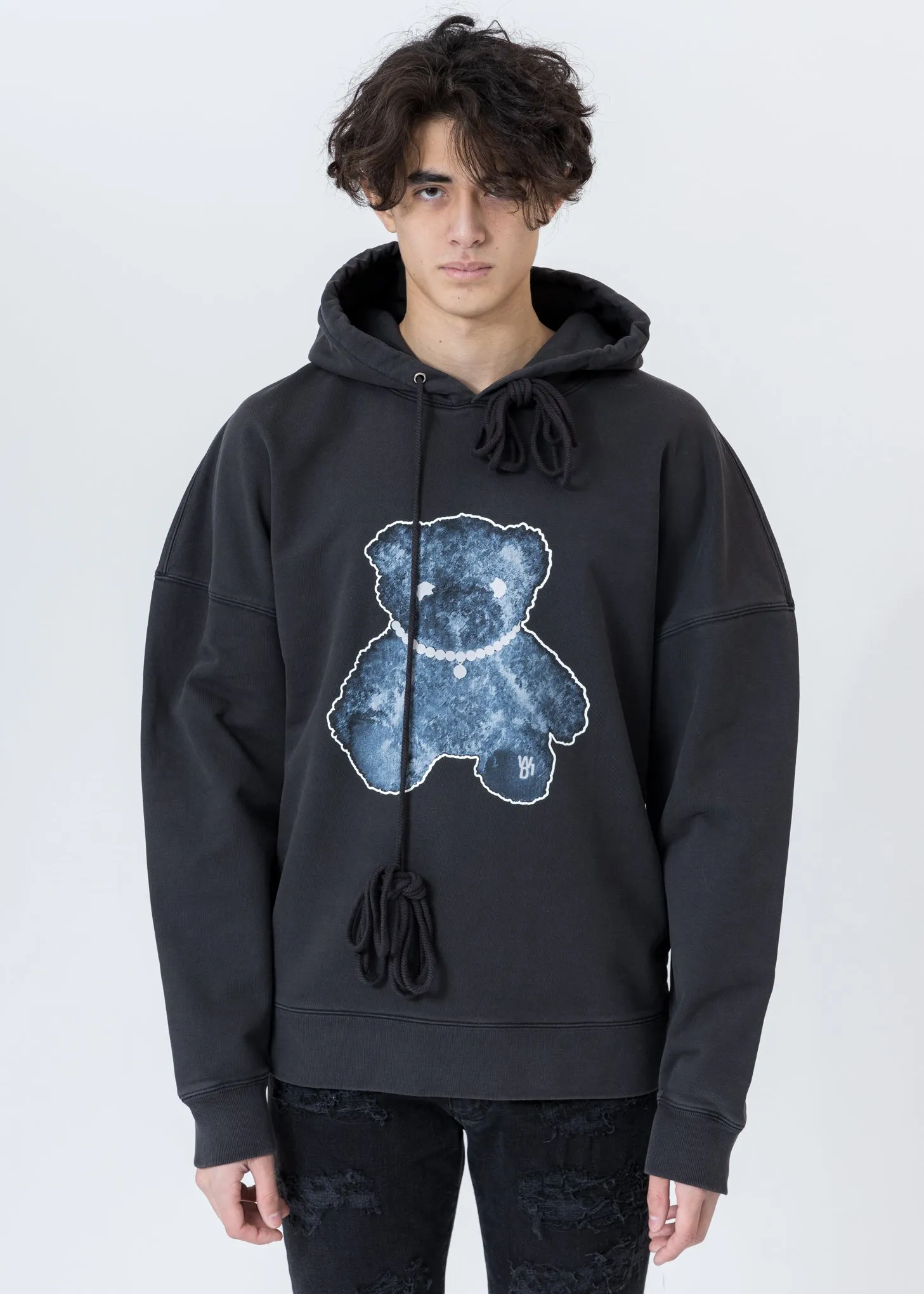 Charcoal Pearl Necklace Teddy Hoodie (Reflect)