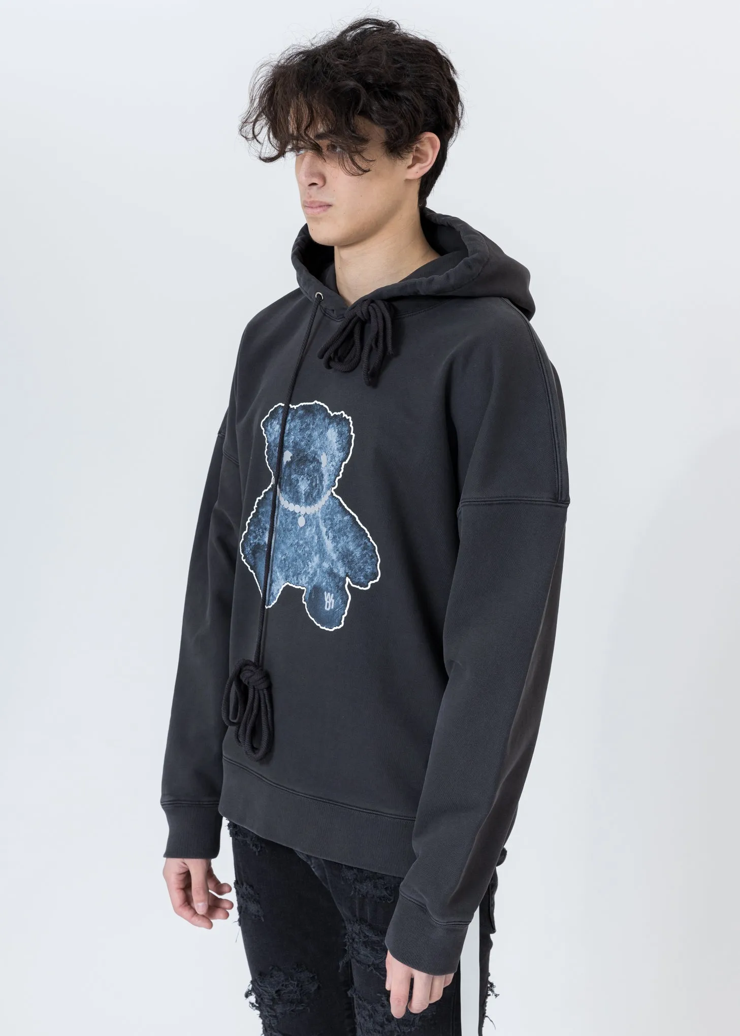 Charcoal Pearl Necklace Teddy Hoodie (Reflect)
