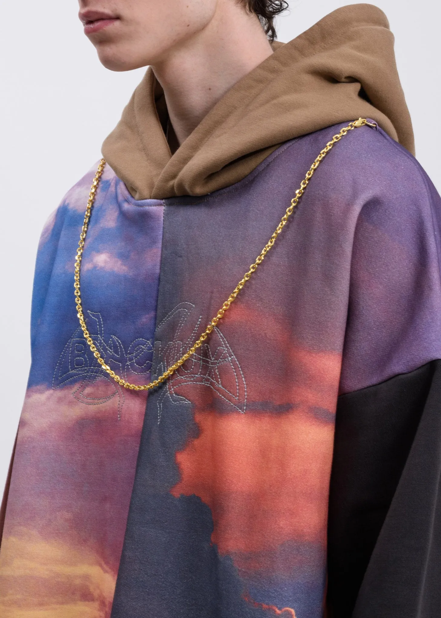 Clouds Panelled Hoodie