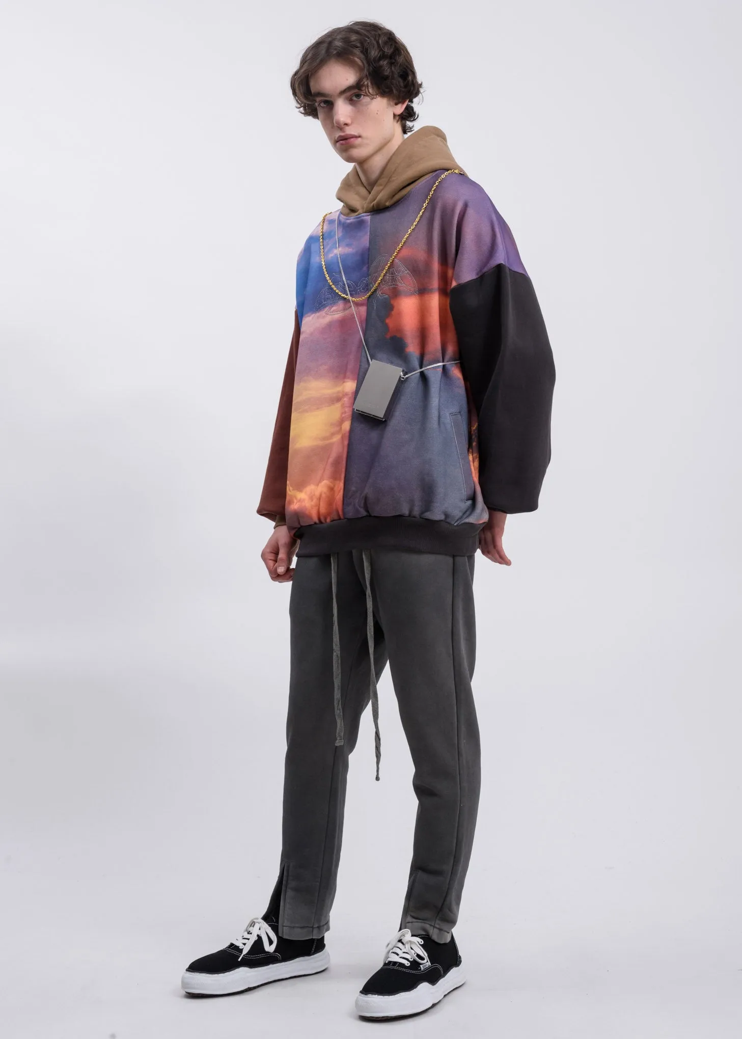 Clouds Panelled Hoodie