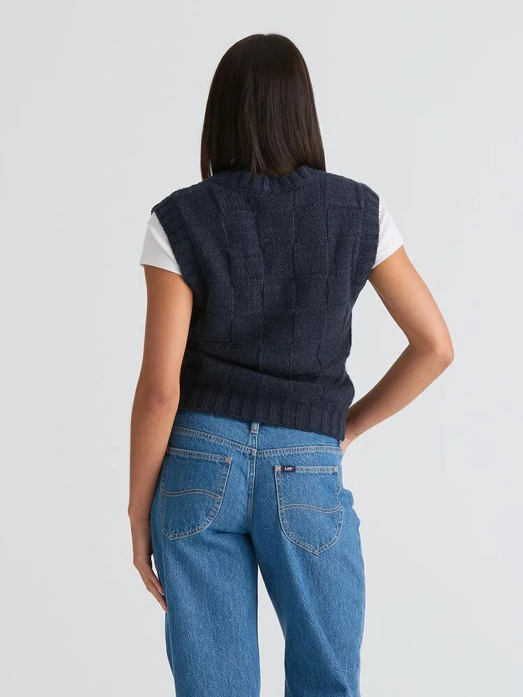 Crossroads Knit Vest - French Navy