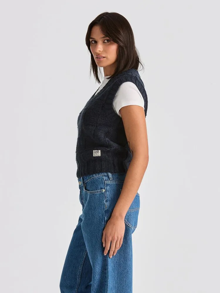 Crossroads Knit Vest - French Navy