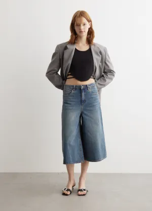 Denim Bermuda Pants
