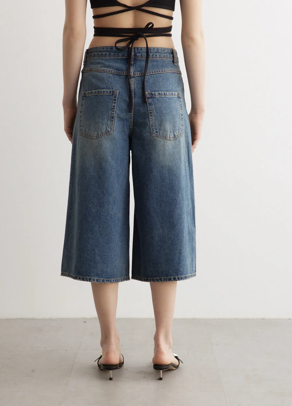 Denim Bermuda Pants