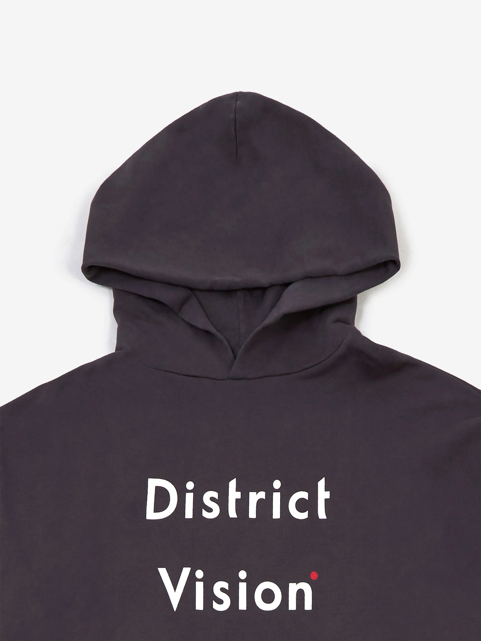 District Vision California Cotton Hoodie - Black Wordmark