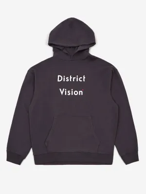 District Vision California Cotton Hoodie - Black Wordmark