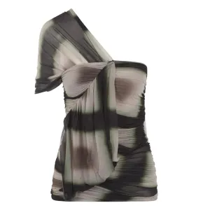 Elegant Casual Vests For Women Halter Sleeveless Spliced Folds Slimming Temperament Tank Tops Female Fashion