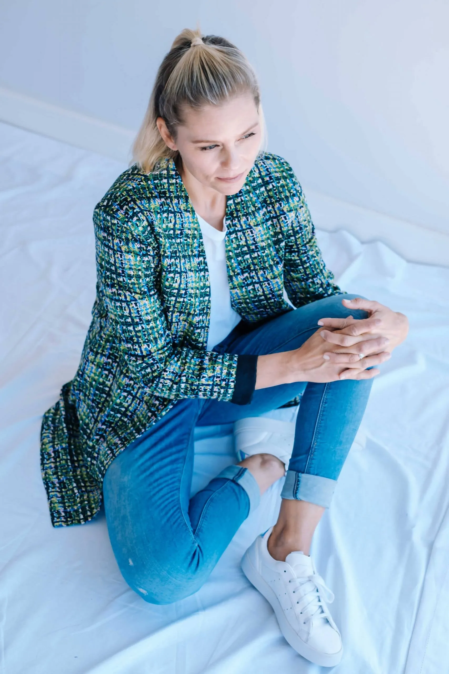 Ella Sol Slee Plaid Blazer