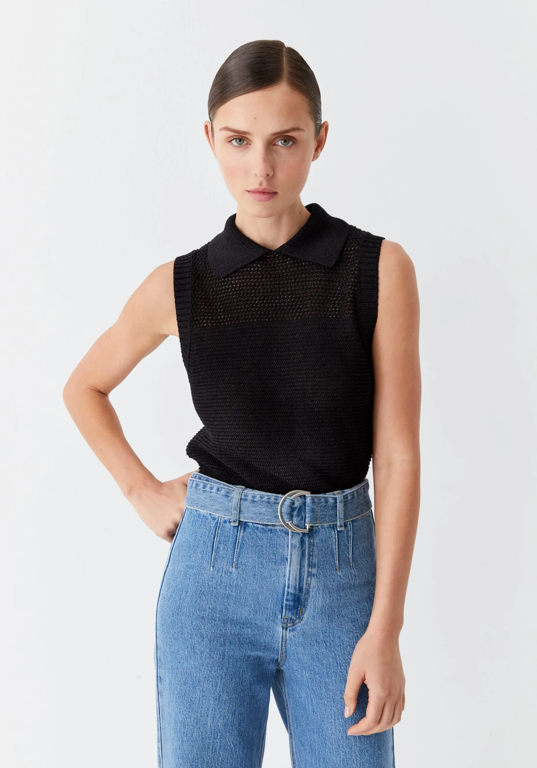 Emme Knit Vest_Black