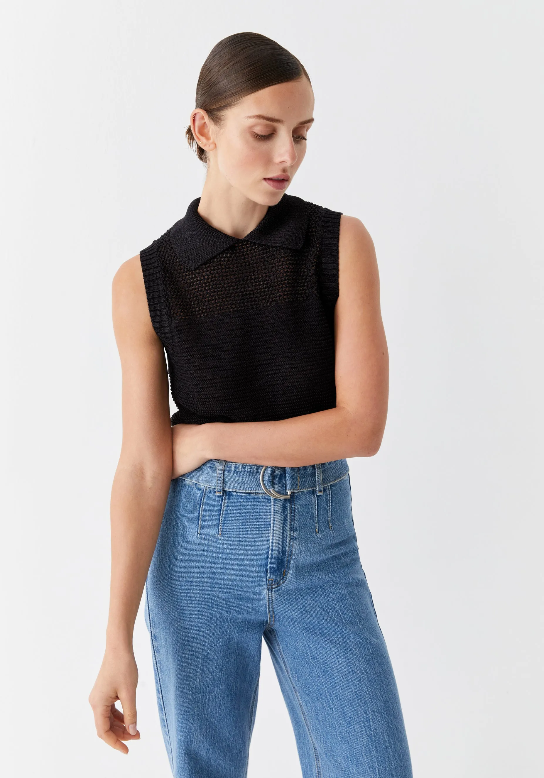Emme Knit Vest_Black