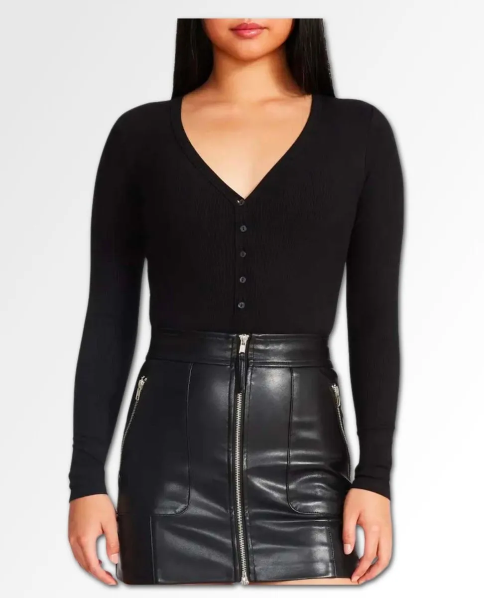 Erin Long Sleeve Bodysuit Black