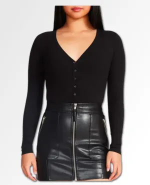 Erin Long Sleeve Bodysuit Black