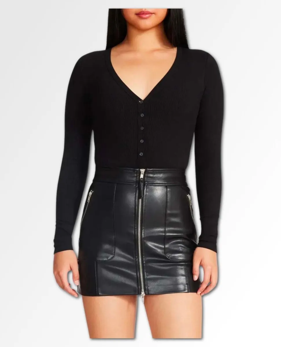 Erin Long Sleeve Bodysuit Black