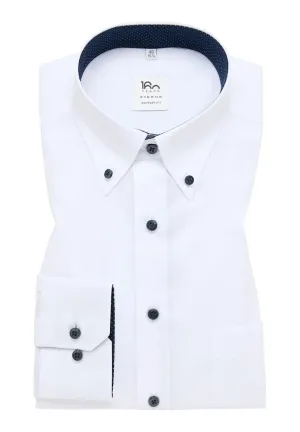 Eterna White W/Navy Trim Shirt White