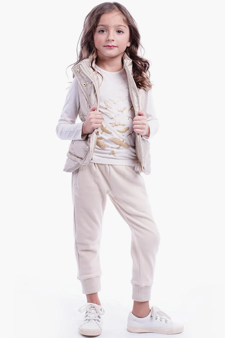 Girls Shirt Imoga Ariana - Sparrow Oatmeal