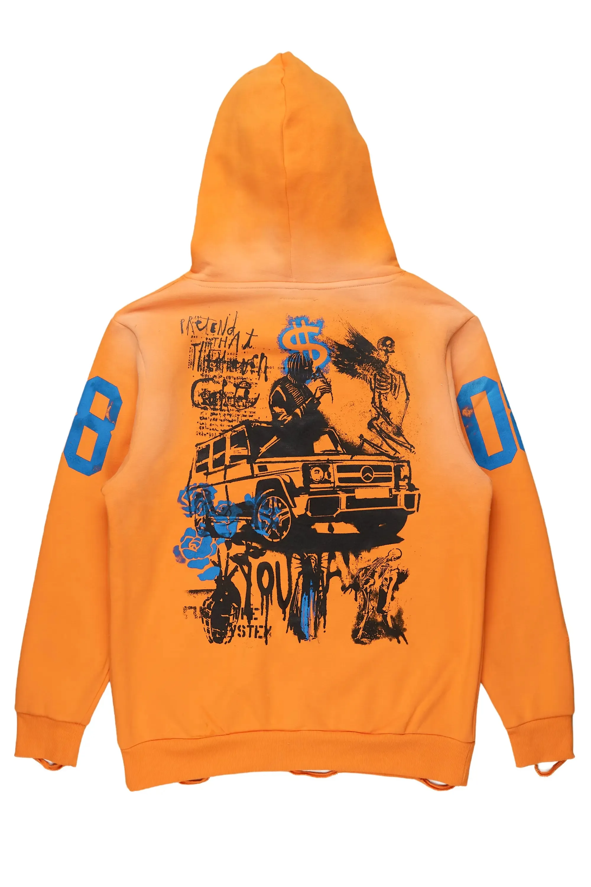 Grill Orange Graphic Hoodie