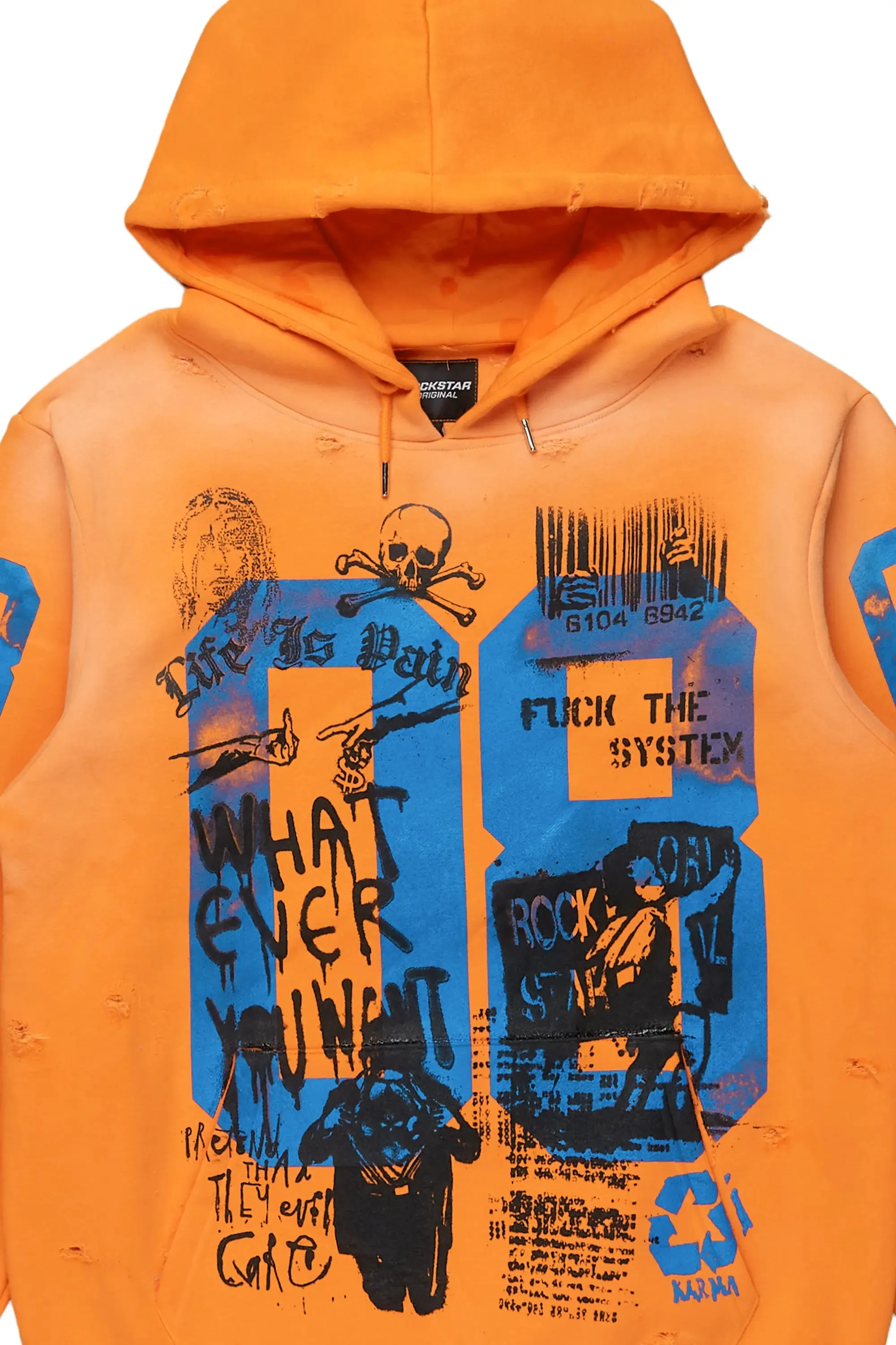 Grill Orange Graphic Hoodie