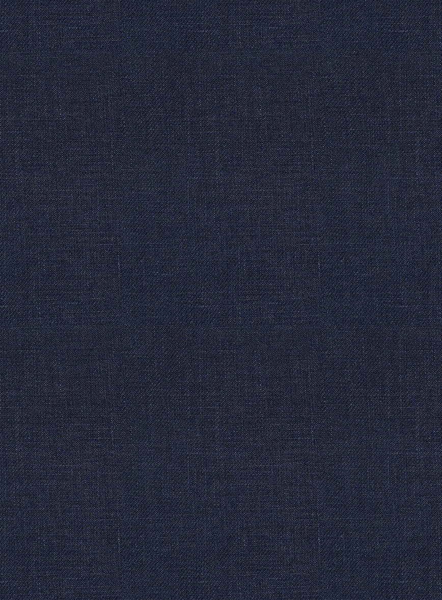 Italian Prato Oxford Blue Linen Jacket