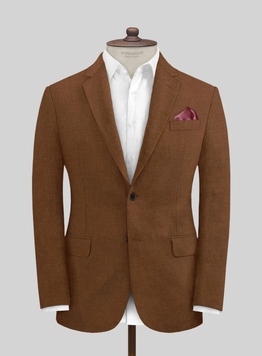 Italian Prato Rust Linen Jacket