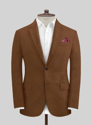 Italian Prato Rust Linen Jacket