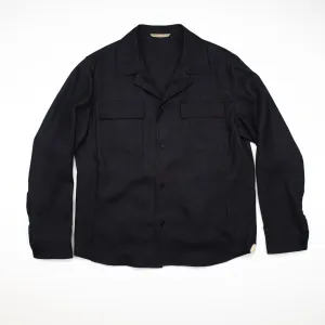 John Shirt Jacket in Black Linen