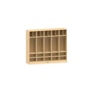 Jonti-Craft Large Locker Organizer without Tubs - 4 Tier(s) - 50.5" Height x 60" Width x 15" Depth - Baltic - Wood, Medium Density Fiberboard (MDF) - 1Each