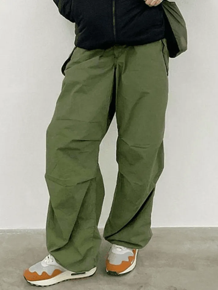 Joskaa Relaxed Drawstring Low Waist Cargo Pants