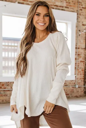 Jules Waffle Knit Oversized Top | DROPSHIP
