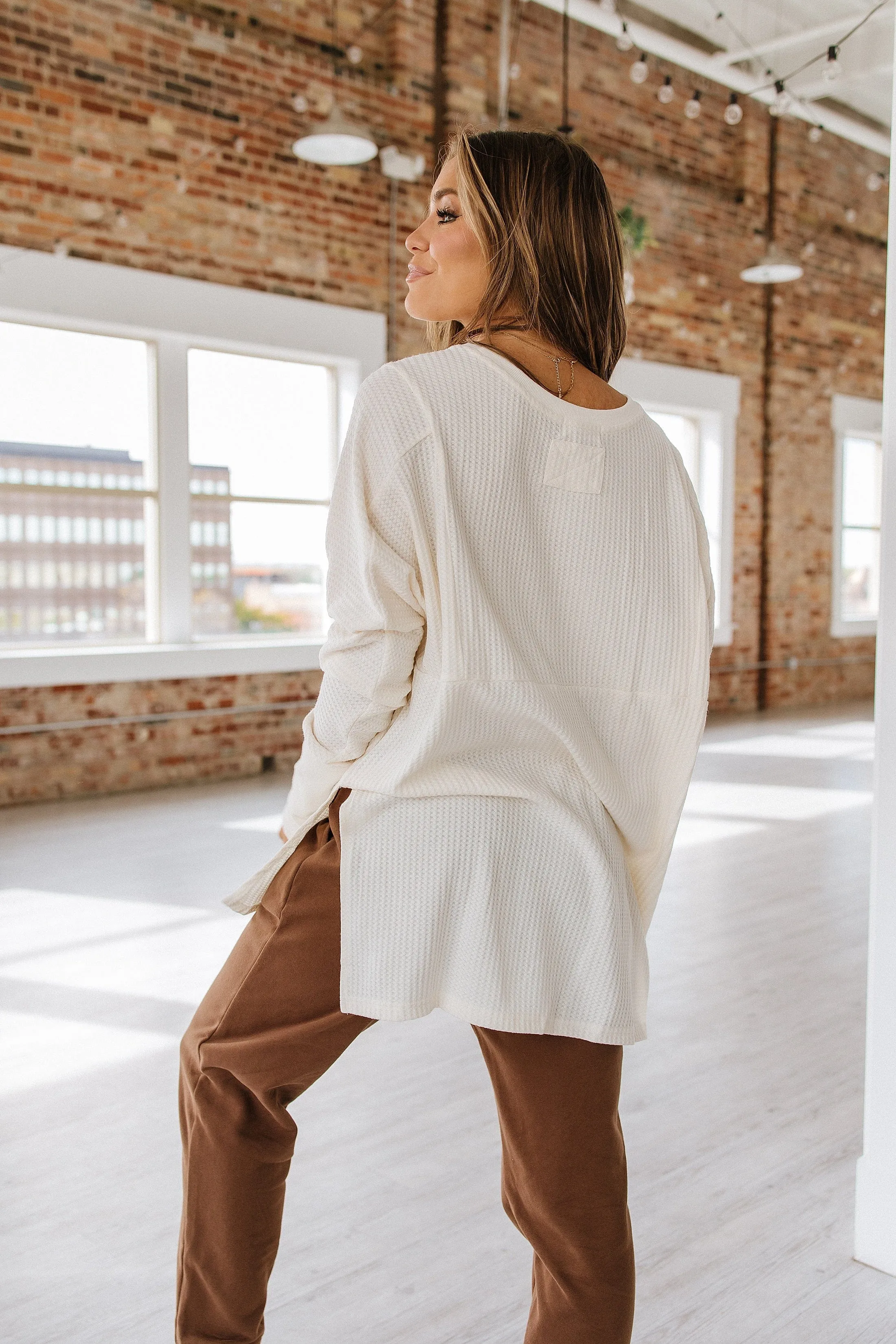 Jules Waffle Knit Oversized Top | DROPSHIP