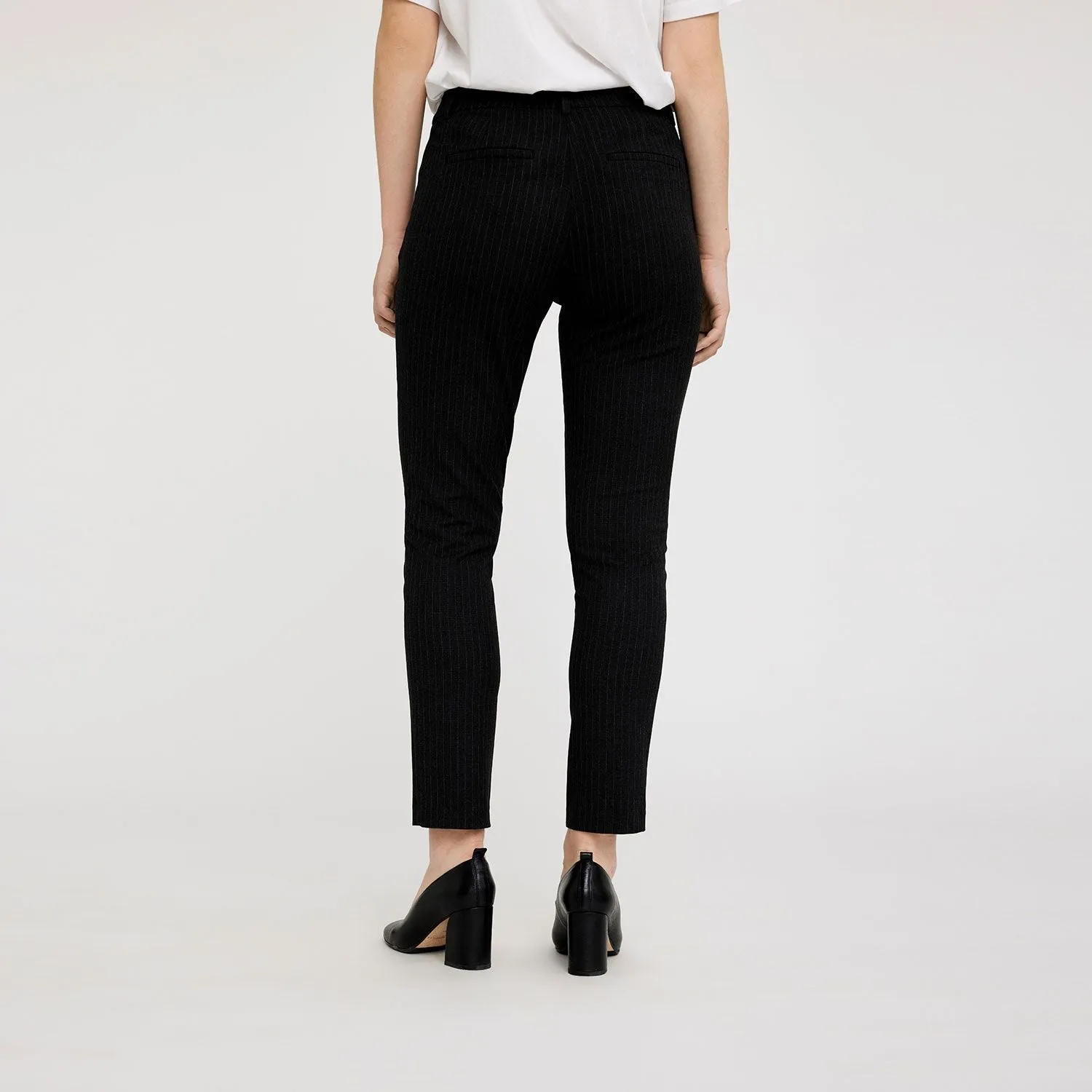 KylieFV Crop 553 Charcoal Pinstripe