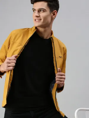 Men Yellow Tailored Jacket