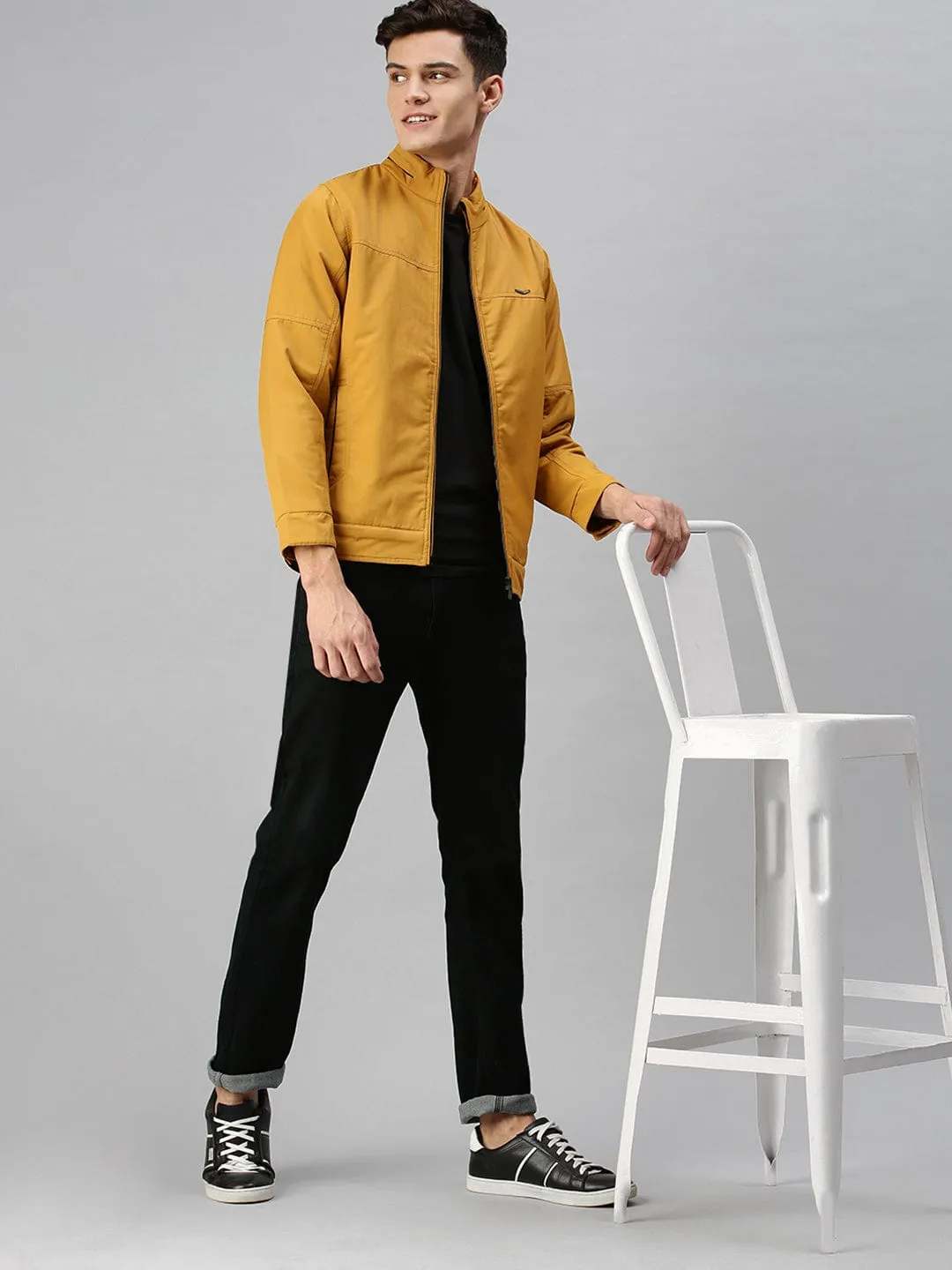 Men Yellow Tailored Jacket